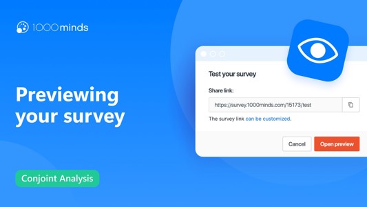 Previewing your survey