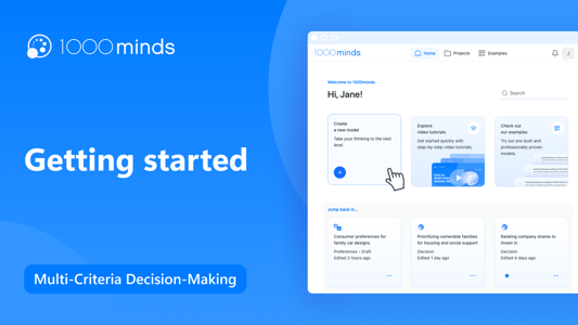 Getting started with 1000minds