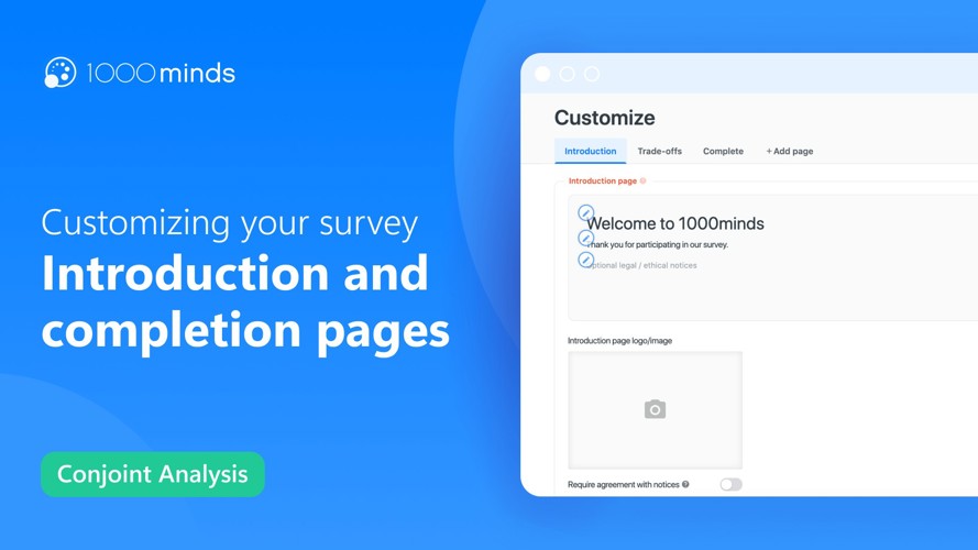 Customizing your survey: Introduction and Completion pages | 1000minds